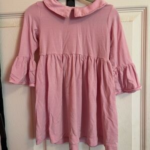 Kate Quinn Collared Pink Long Sleeve Dress with Bell Sleeves